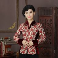 Pretty Mandarin Collar Open Neck Chinese Jacket - Red