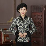 Pretty Mandarin Collar Open Neck Chinese Jacket - Blue