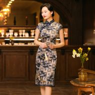 Oriental Qipao Cheongsam Chinese Dress -X6WU35S2N