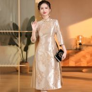 Oriental Qipao Cheongsam Chinese Dress -X7IC2DTWG-1