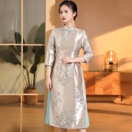Oriental Qipao Cheongsam Chinese Dress -X7IC2DTWG-2