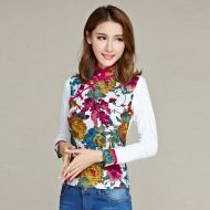 Pleasant Frog Button Qipao Cheongsam Shirt - White