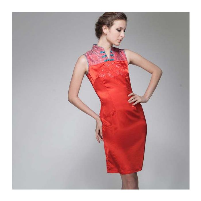 sleeveless cheongsam top